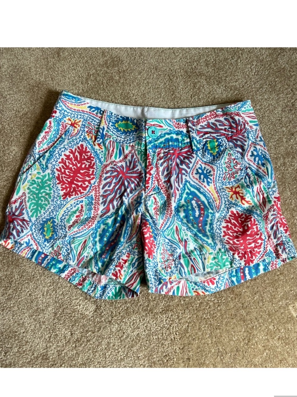 Lilly Pulitzer Coral Sea Multicolor Printed Shorts